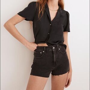 Madewell EUC High Rise Black Denim Short - Women’s 25